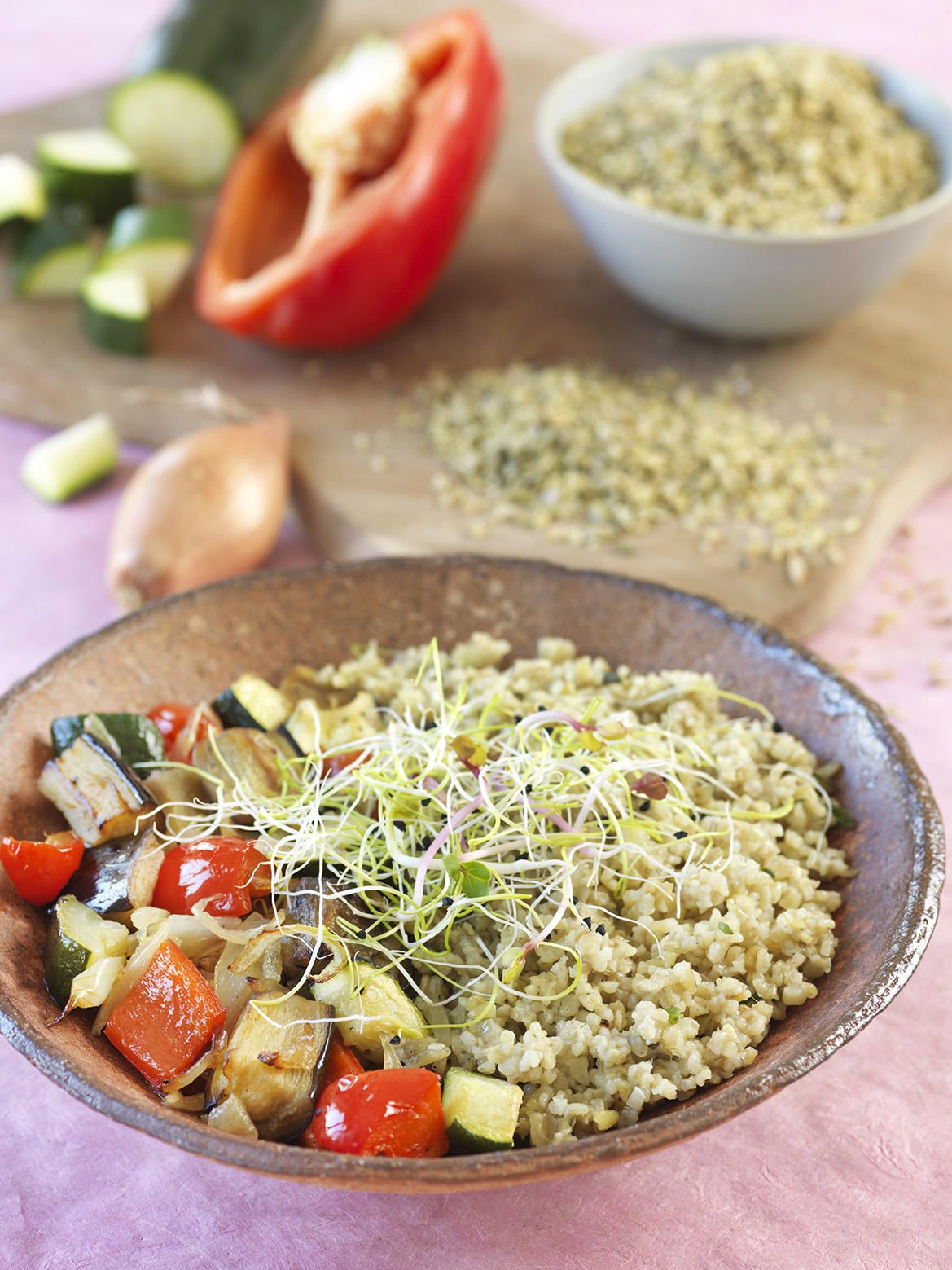 Salade de freekeh aux légumes d’été